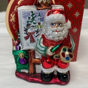 Christopher Radko Santa Artist Gem Ornament